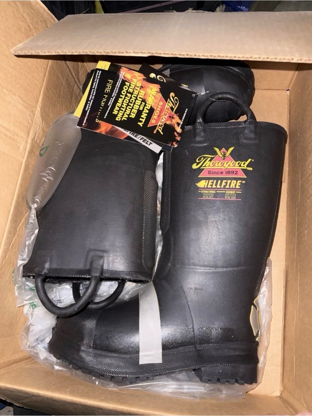 Hellfire Black Firefighter Boots